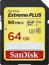Sandisk ExtremePlus flashgeheugen 64 GB SDXC Klasse 10 UHS-I