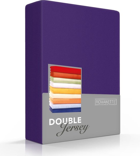 Comfortabele Dubbel Jersey Hoeslaken Paars | 180x200| Heerlijk Zacht | Extra Dikke Kwaliteit