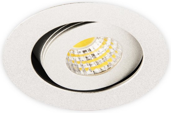 Sturen medeleerling hoop Groenovatie Inbouwspot LED - 3W - Rond - Kantelbaar - Dimbaar - Ø 52 mm -  Zilver | bol.com