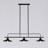 Vintage Industrial - Lampe à suspension - 3 lumières - Ø 30 cm - Noir