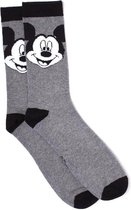 Disney - Mickey Big Face sokken grijs/zwart - 43/46