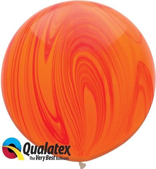 Marble Print Orange Red 75 cm (2 pièces)