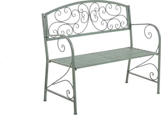 Metal Garden Bench with Integrated Table, 150 x 56 cm, 2-in-1, Black Powder Coated Park Bench with Folding Table, Shelf for Garden, Balcony, Patio, Load Capacity 450 kg, Weatherproof