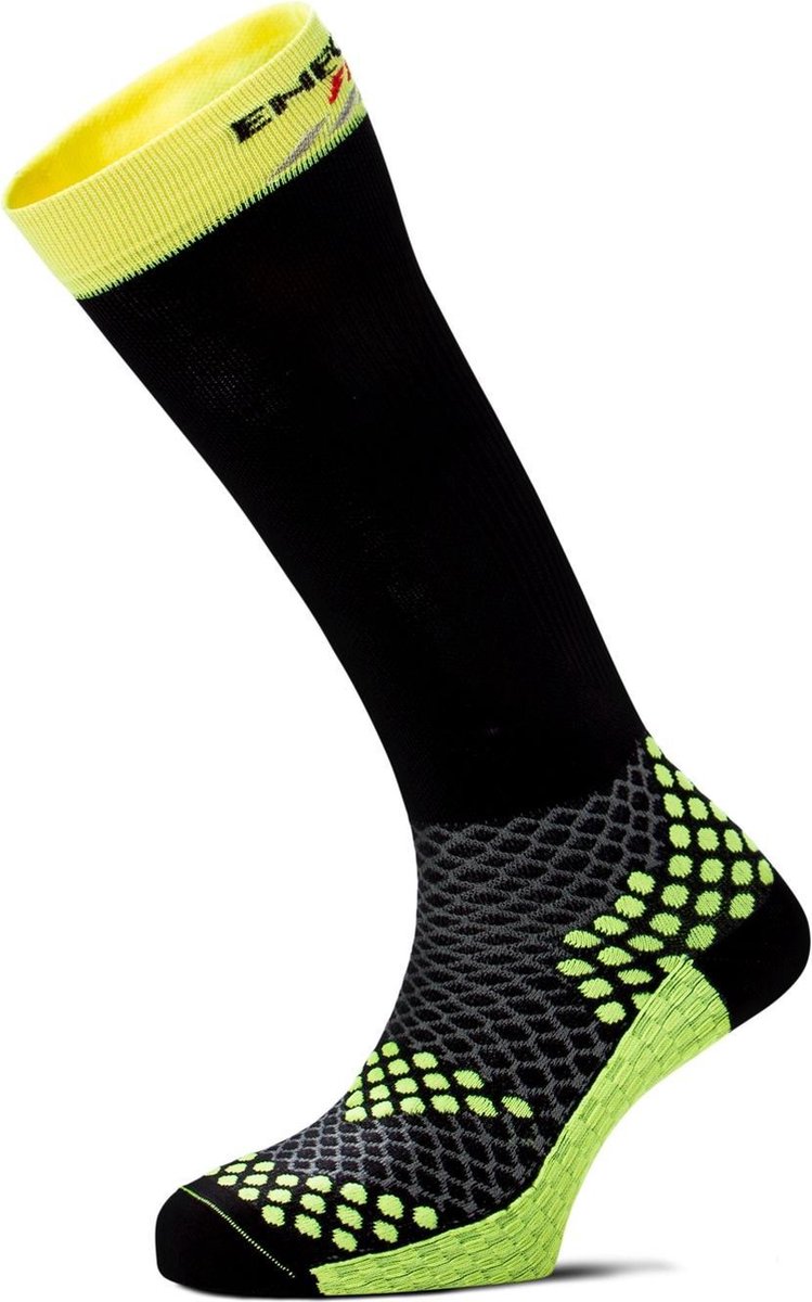 Enforma hardloopsokken Pro Active - Compressiekousen - Geel / Zwart - S (36-38
