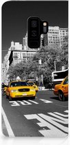 Geschikt voor Samsung Galaxy S9 Plus Standcase Hoesje Design New York Taxi