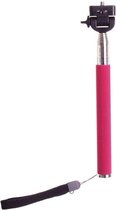 Extendable Monopod Selfiestick met 1/4 srew connection Roze Pink