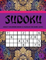 Sudoku Adult Coloring Book & Puzzle on Hard Level