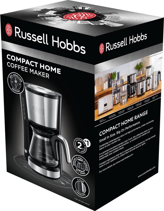 Garantie & reparatie - Russell Hobbs 24210-56 - Russell Hobbs 24210-56 Compact Home Koffiezetapparaat - glazen kan