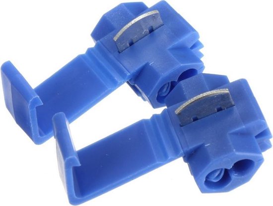 Foto: Draad connectors aftakklem blauw 10 stuks