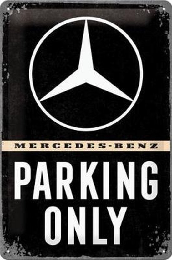 Wandbord - Mercedes-Benz Parking Only - 20x30 cm