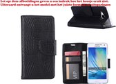 Xssive Essential Hoesje voor Samsung Galaxy S6 Edge - Book Case - Croco Zwart Print