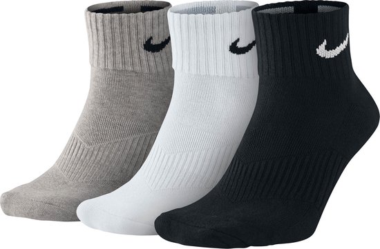 Nike Sokken - Maat 38 - Unisex - wit/zwart/grijs Maat M: 38-42 | bol