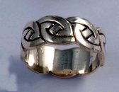 keltiche ring,Lindisfarne Knot Zilveren ring maat 53