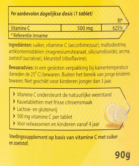 Roter Vitamine C Boost 500 mg Citroen - Vitaminen- 50 tabletten bol.com