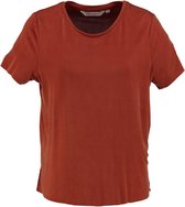 Garcia cupro elastan shirt burnt sienna Maat - XS