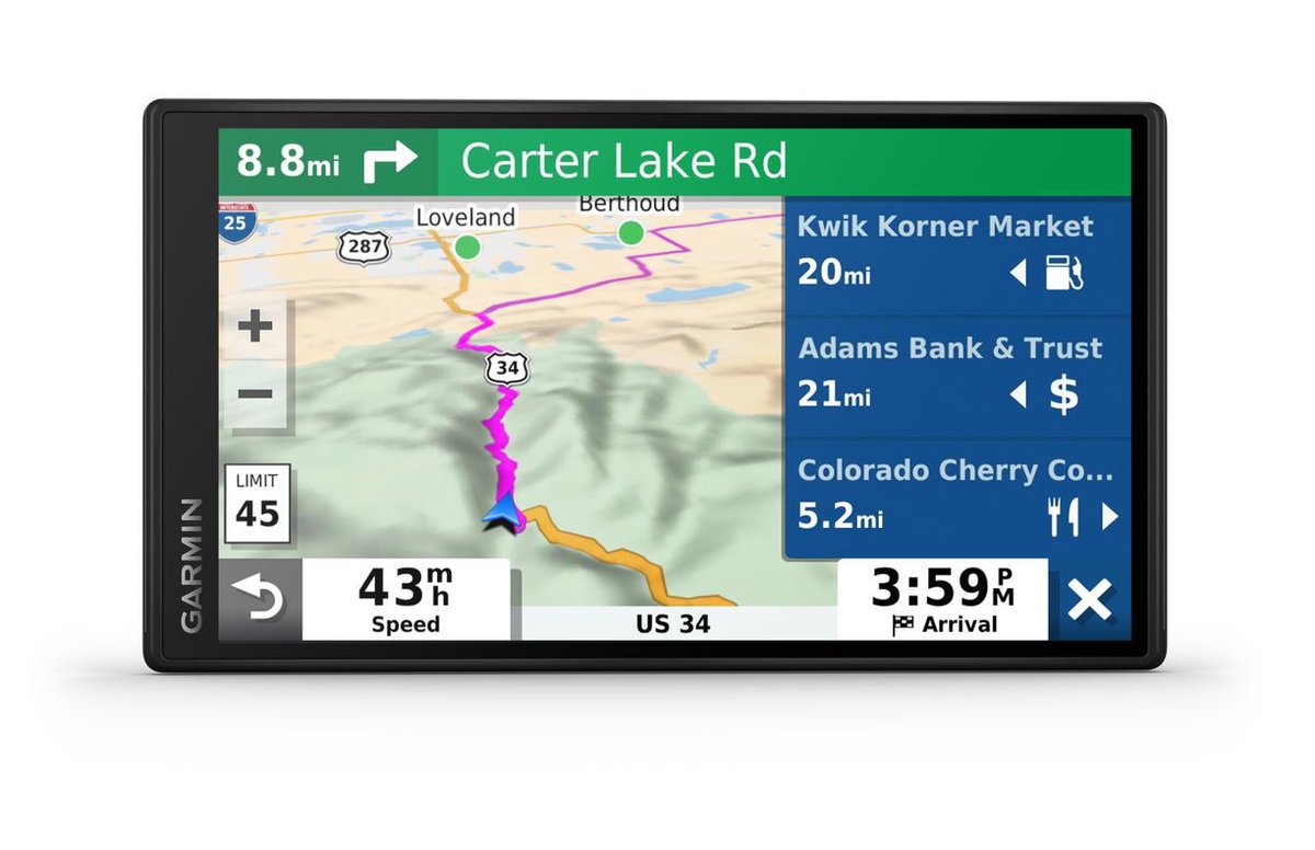 Garmin DriveSmart 55 MT-S - Navigatiesysteem auto - Spraakbesturing - Smartphone meldingen - Live parkeren - Europa thumbnail 8
