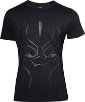 Black Panther - T-shirt Homme Noir sur Visage Noir - 2XL