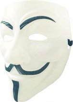 Wit V for Vendetta Masker / Wit Anonymous Masker / Wit Guy Fawkes Masker