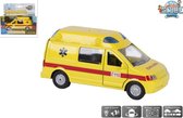 Kids Globe Auto pb ambulance + licht/geluid: 13 cm