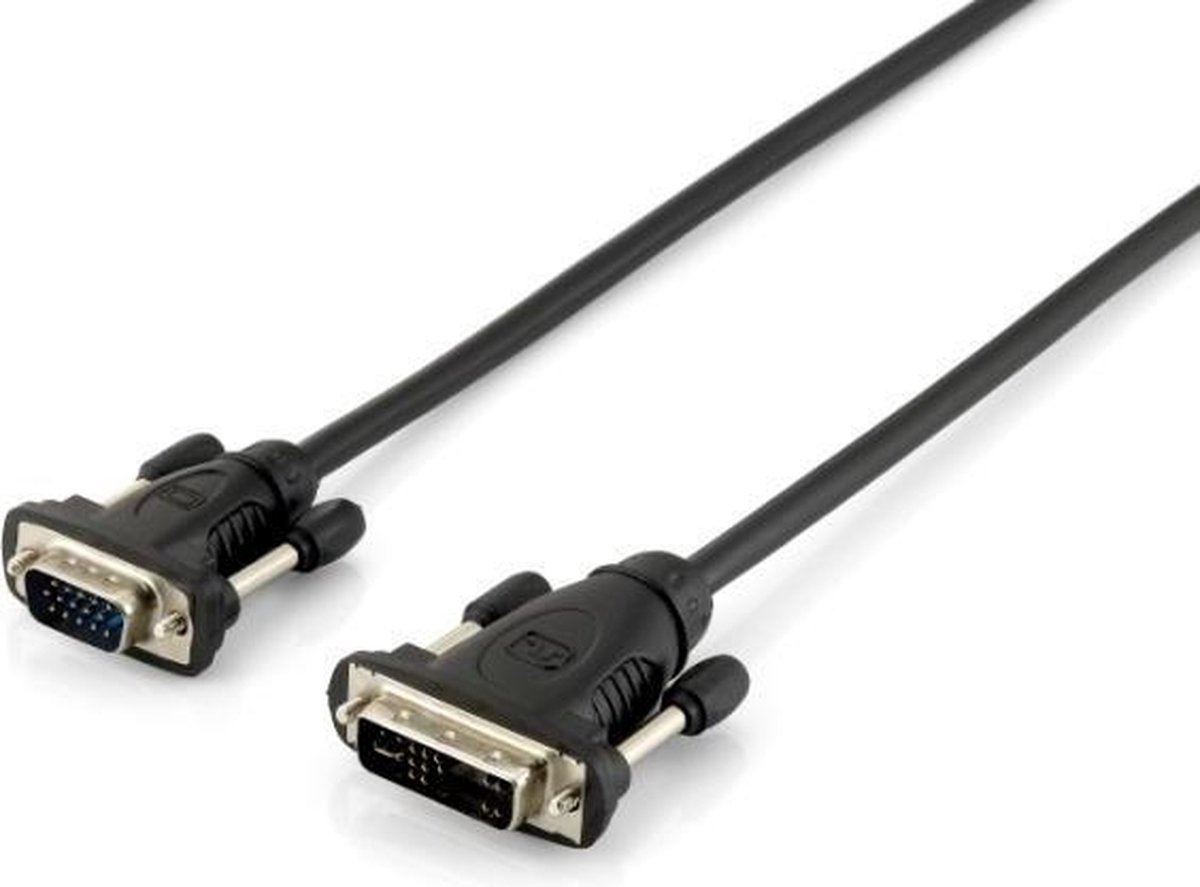 Equip 118943 video kabel adapter 1,8 meter DVI-A VGA (D-Sub) Zwart