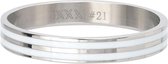 iXXXi Jewelry Vulring 4mm Double Line White Zilverkleurig - maat 20