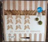Vlinder slinger taupe - Babyshower - Verjaardag