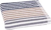 Clarysse 500gr Emily Handdoek Marine/Zand/Grijs/Wit 50x100cm