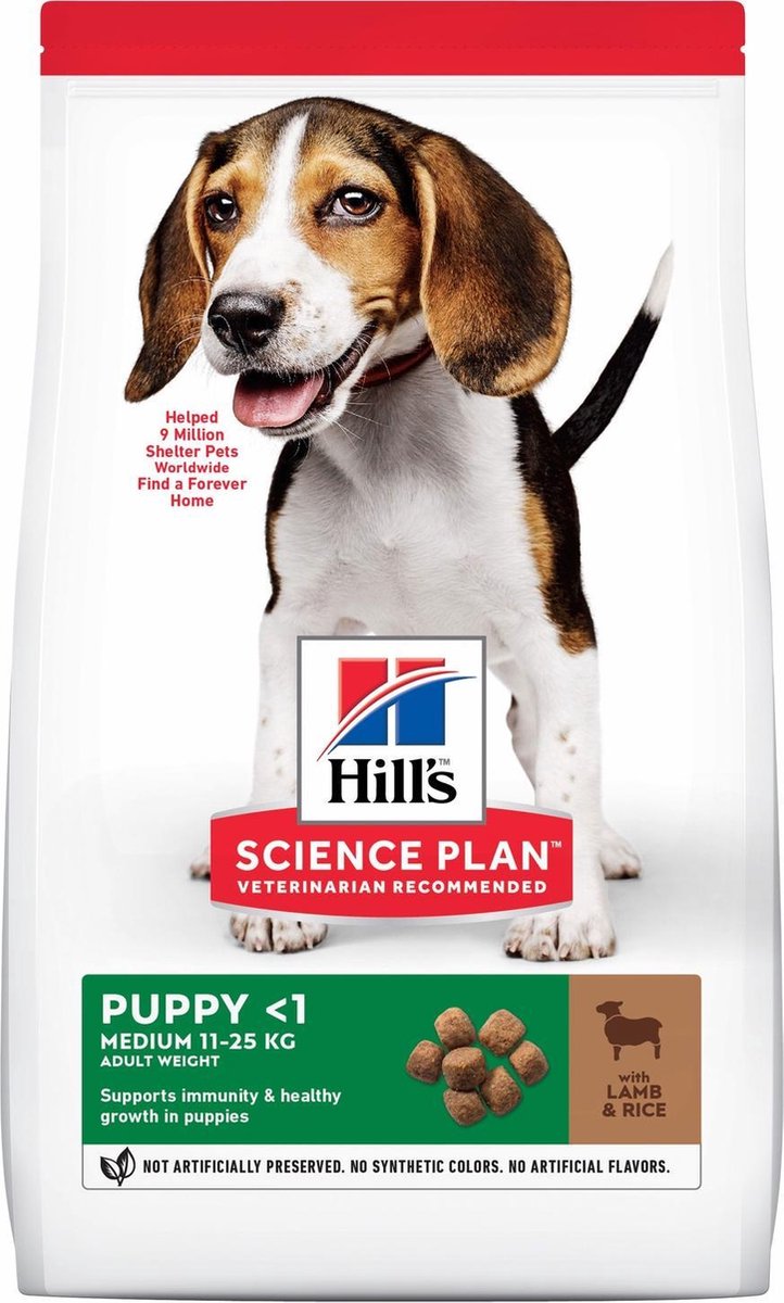 Hill's Canine Puppy Medium Lam - Hondenvoer - 18 kg