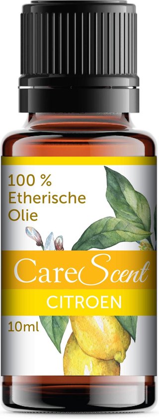 CareScent Citroen Olie | Etherische Olie | Essentiële Olie voor Aromatherapie | Geurolie | Aroma Olie | Aroma Diffuser Olie | Citroen Olie - 10ml