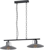 EGLO Kenilworth Hanglamp - 2 lichts - E27 - Zwart