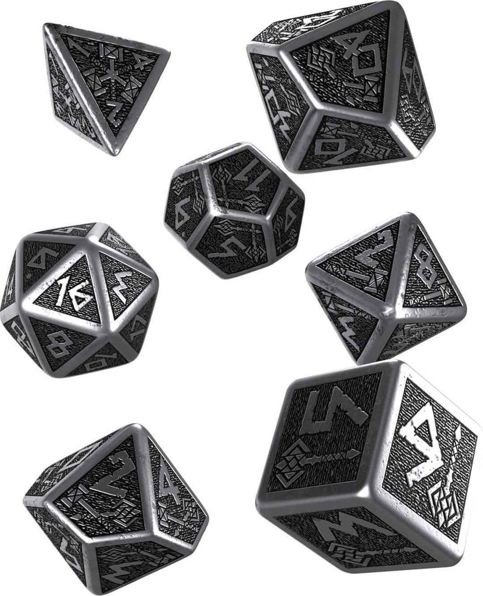 Q-Workshop Metal Dwarven - Dice Set (7)