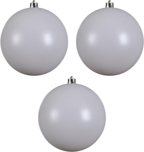 Krachtcel aardappel Interpretatie 3x Grote winter witte kunststof kerstballen van 20 cm - mat - winter witte  kerstboom... | bol.com