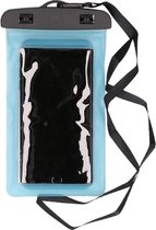 Bellatio design waterdicht telefoonhoesje - blauw - voor alle schermen tot 6 inch