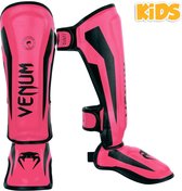 Venum Elite Kids Scheenbeschermers Roze Zwart maat S