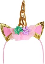 Diadeem - Eenhoorn - Unicorn - Goud roze