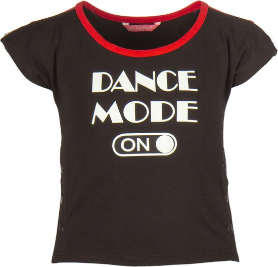 Papillon Sport T-shirt Dance Mode On Meisjes Zwart Maat 116