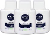 3x Nivea Aftershave Balsem Sensitive Ultra Comfort New - 3x 100ml