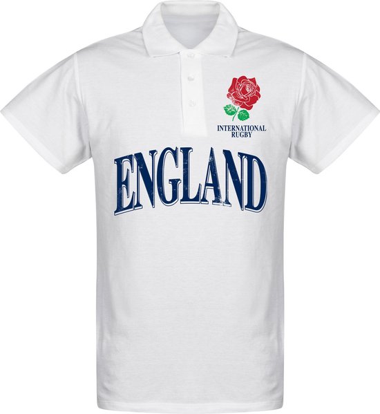 Engeland Rose International Rugby Polo Shirt - Wit - 5XL