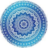 Mandala Tafelkleed - Ronde Mandala - Tafelkleed Rond - Blauw/Wit 130CM