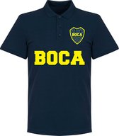 Boca Text Polo Shirt - Navy - L