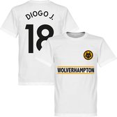 Wolverhampton Diogo J. 18 Team T-Shirt - Wit - XXL