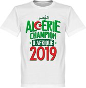 Algerije Champions of Africa 2019 T-Shirt - Wit - 5XL