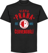 Slavia Praag Established T-Shirt - Zwart - XXXL