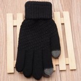 Dames Winterhandschoenen – Mooie Dames Stretch Winterhandschoenen - Dames Winterhandschoenen met easy touch vingertoppen - Zwart