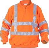 Fleece signalisatie sweater Texel RWS oranje, maat 3XL