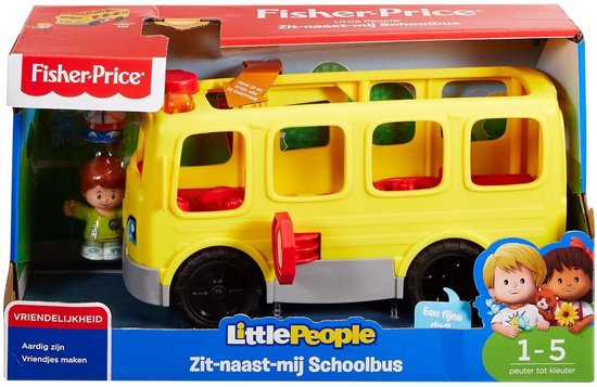 Fisher-Price Little People Zit-Naast-Mij Schoolbus - Speelfigurenset - Fisher-Price