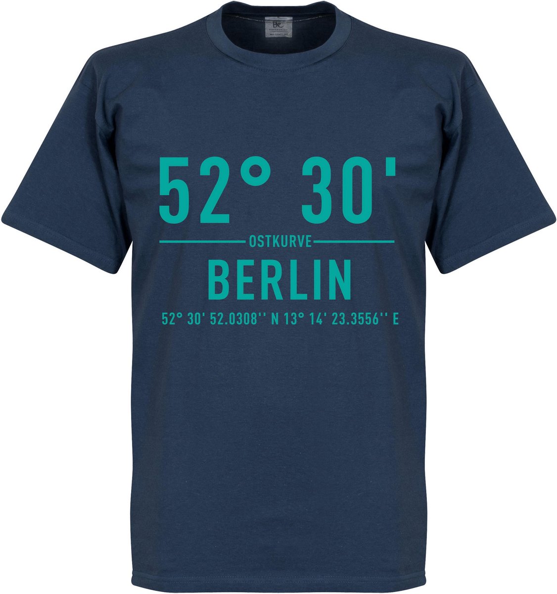 Hertha BSC Olympiastadion Coördinaten T-Shirt - Blauw - XXL
