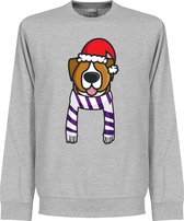 Christmas Dog Scarf Supporter Kersttrui - Wit/Paars - M