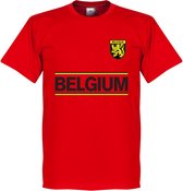 België Team T-Shirt - Rood - Kinderen - 92/98