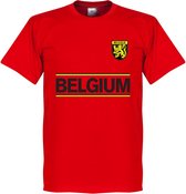 België Team T-Shirt - Rood - Kinderen - 140